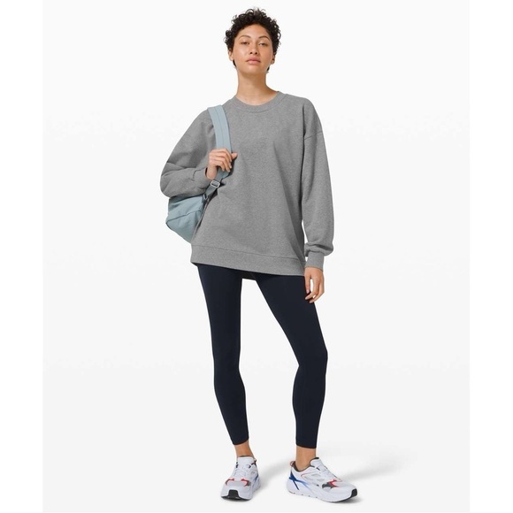 Lululemon | Perfectly Oversized Crew Sweater Heathered Core Grey *no size* - Picture 2 of 11